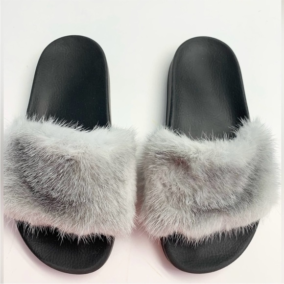 Givenchy Paris genuine fur slipper slides - Picture 2 of 5